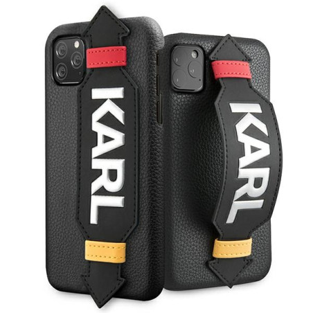 Kryt Karl Lagerfeld STRAP pro iPhone 11 Pro – černý