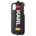 Kryt Karl Lagerfeld STRAP pro iPhone 11 Pro – černý