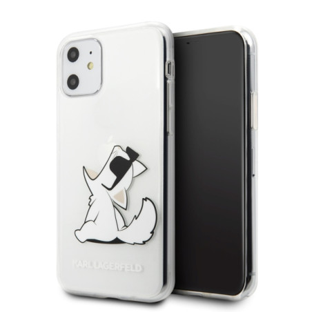Kryt Karl Lagerfeld CHOUPETTE FUN pro iPhone 11/XR - transparent