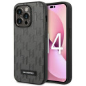Kryt Karl Lagerfeld SAFFIANO MONO METAL iPhone 14 Pro Max – šedý