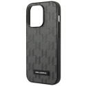 Kryt Karl Lagerfeld SAFFIANO MONO METAL iPhone 14 Pro Max – šedý