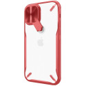 NILLKIN Cyclops Ultra odolný kryt s krytkou kamery a stojánkem pro iPhone 12/12 Pro, červený