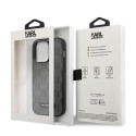 Kryt Karl Lagerfeld SAFFIANO MONO METAL iPhone 14 Pro Max – šedý