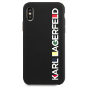Kryt Karl Lagerfeld GLOSSY BAUHAUS iPhone X/XS - black