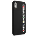 Kryt Karl Lagerfeld GLOSSY BAUHAUS iPhone X/XS - black