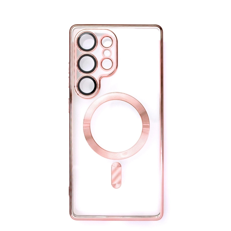 Kryt Hurtel ELECTROPLATED CASE s MagSafe pro iPhone 16e / 17e - růžový