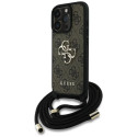 Pouzdro Guess 4G Big Logo Crossbody pro iPhone 16 Pro - hnědé