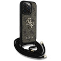 Pouzdro Guess 4G Big Logo Crossbody pro iPhone 16 Pro - hnědé