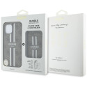Kryt GUESS 4G STRIPES s MagSafe pro iPhone 15 - hnědý
