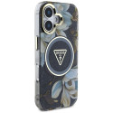 Kryt Guess Glitter Flowers pro iPhone 16 - black