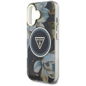 Kryt Guess Glitter Flowers pro iPhone 16 - black