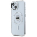 Kryt Karl Lagerfeld IML Metal pro iPhone 15 – bílý