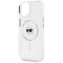Kryt Karl Lagerfeld IML Metal pro iPhone 15 – bílý