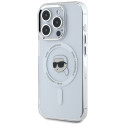 Kryt Karl Lagerfeld IML Metal Karl Head pro iPhone 15 Pro Max - bílá