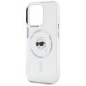 Kryt Karl Lagerfeld IML Metal Karl Head pro iPhone 15 Pro Max - bílá