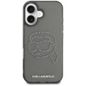 Kryt Karl Lagerfeld IML Rhinestones pro iPhone 16 černý