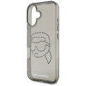 Kryt Karl Lagerfeld IML Rhinestones pro iPhone 16 černý