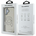 Kryt Karl Lagerfeld IML Rhinestones pro iPhone 16 černý