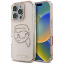 Kryt Karl Lagerfeld IML Rhinestones pro iPhone 16 Pro - pink