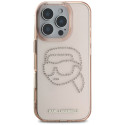 Kryt Karl Lagerfeld IML Rhinestones pro iPhone 16 Pro - pink