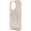 Kryt Karl Lagerfeld IML Rhinestones pro iPhone 16 Pro - pink