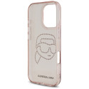 Kryt Karl Lagerfeld IML Rhinestones pro iPhone 16 Pro - pink