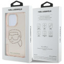 Kryt Karl Lagerfeld IML Rhinestones pro iPhone 16 Pro - pink