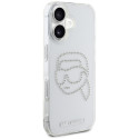 Kryt Karl Lagerfeld IML Rhinestones Karl Head iPhone 16 clear