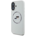 Kryt Karl Lagerfeld DOUBLE HEADS pro iPhone 16 béžový