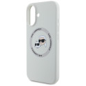 Kryt Karl Lagerfeld DOUBLE HEADS pro iPhone 16 béžový