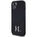 Kryt Karl Lagerfeld SILICONE SHADOW Metal iPhone 15 – černý