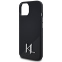 Kryt Karl Lagerfeld SILICONE SHADOW Metal iPhone 15 – černý