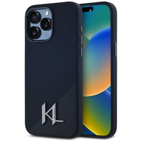 Kryt Karl Lagerfeld SILICONE SHADOW iPhone 15 Pro Max černý