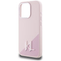 Kryt Karl Lagerfeld SILICONE SHADOW iPhone 15 Pro – růžová