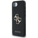 Kryt Guess PU Grained 4G Metal Logo iPhone 16e - černý