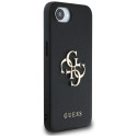 Kryt Guess PU Grained 4G Metal Logo iPhone 16e - černý