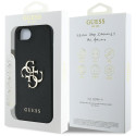 Kryt Guess PU Grained 4G Metal Logo iPhone 16e - černý