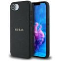 Kryt GUESS PU GRAINED CLASSIC Logo iPhone 16e s MagSafe - černý