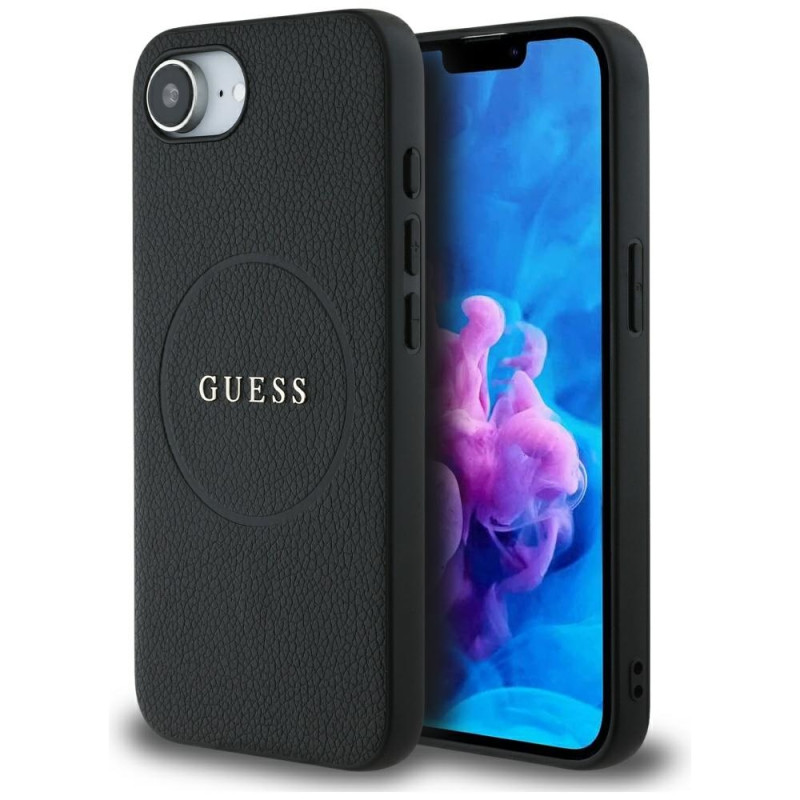 Kryt GUESS PU GRAINED CLASSIC Logo pro iPhone 16e - černý