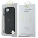 Kryt GUESS PU GRAINED CLASSIC Logo iPhone 16e s MagSafe - černý