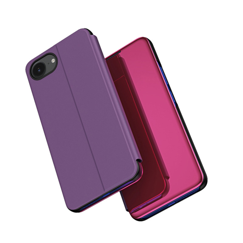 Kryt Hurtel CLEAR VIEW CASE pro iPhone 16e / 17e Flip Cover - růžová