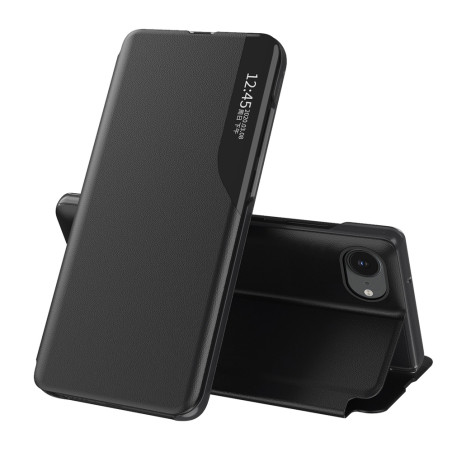 Pouzdro Hurtel Eco Leather View Case iPhone 16e/17e – černé