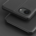 Pouzdro Hurtel Eco Leather View Case iPhone 16e/17e – černé