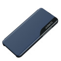 Hurtel Eco Leather View Case pro iPhone 16e - modré