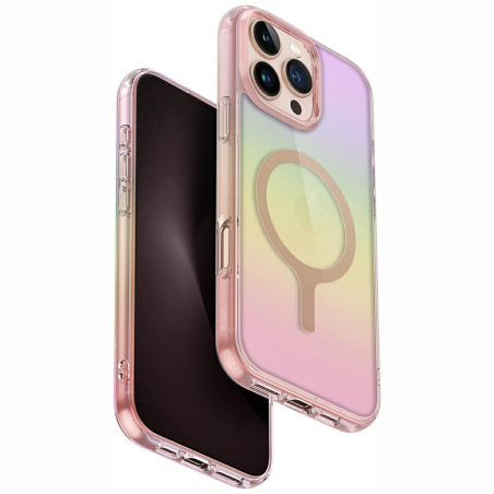 UNIQ IRIDESCIA Magclick pro iPhone 16 Pro Max – růžová