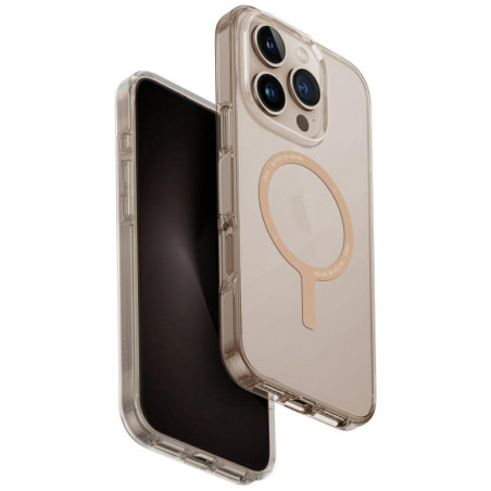 Pouzdro UNIQ CLARIO Magclick pro iPhone 16 Pro – transparentní zlat