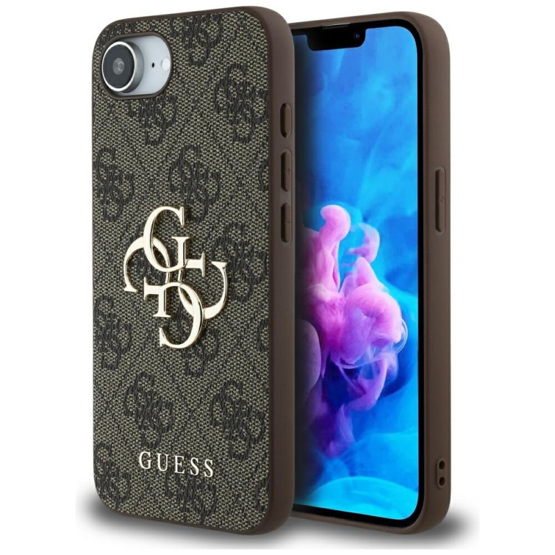 Kryt Guess 4G BIG LOGO pro iPhone 16e - hnědá