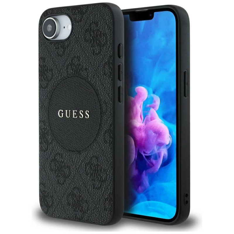 Kryt Guess 4G CIRCLE CLASSIC pro iPhone 16e - černý