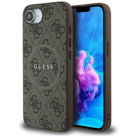 Kryt Guess 4G RING CLASSIC pro iPhone 16e - hnědý