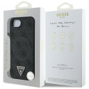 Kryt Guess 4G Ring Triangle Logo MagSafe iPhone 16e černý